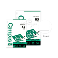 Kokuyo NO-S807/837W Campus Loose Leaf Paper - Shikkari - A5 / B5 - Blank - 26 Holes  - 77gsm