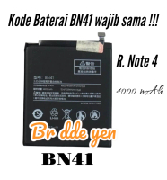 Baterai For Xiaomi Redmi Note 4 . BN41 BN 41 BN-41 Battery Batere Batrei Batrai Bateray Batre Batere