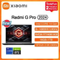 XIAOMI Redmi G Pro Gaming Laptop 2024 Intel Core i9-14900HX NVIDIA Geforce RTX 4060 16"Inch 2.5K 240Hz RAM 16GB SSD 1TB Gamer PC