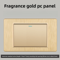 ทองขัดเงา 20W ชาร์จเร็ว Wall Socket Outlet 1/2/3/4 Gang 2 Way Light Switch 3/6Pin Universal Outlets 