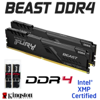 Kingston DDR4 Fury Beast DDR4 RAM DDR4 Desktop Memory 2666MHz 3200MHz 3600MHz Ram 288pin DIMM 8GB 16GB 32GB XMP2.0 New