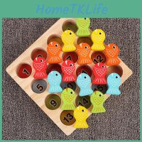 Nonelectric Wooden Fishing Puzzle With Magnetic Fish And Number Plates For Kids