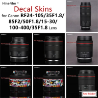 85 F2 / RF35F1.8 Lens Red Decal Line for Canon RF50F1.8 / RF16F2.8 / RF24-105 F4-7.1 Lens Protector Anti-scratch Cover Film
