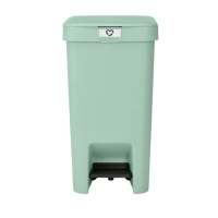 【Brabantia】PEDAL BIN STEPUP腳踏式環保垃圾桶16L(淺灰/仙綠)