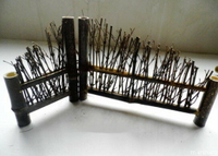 小柵欄紫竹子籬笆屏風圍欄護欄室內裝飾擺件圣誕藝庭院藤架日式木