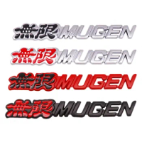 3D Metal MUGEN Logo Car Rear Trunk Tail Emblem Badge Sticker Decals For Honda Civic Accord Odyssey CRV CBR VTX VFR Hrv Jazz