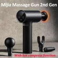 Xiaomi Mijia Massage Gun 2 Hot Compress Electric Fascial Gun Intelligent Dual Mode 3 Speed Touch Panel Muscle Relax Massager