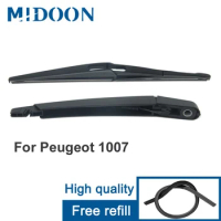 MIDOON Wiper 12" Rear Wiper Blade &amp; Arm Set Kit For Peugeot 1007(2005-2011) Windshield Windscreen Rear Window