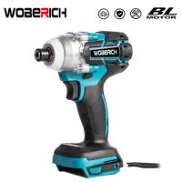 18V Cordless Electric impact Screwdriver Brushless Impact Wrench 1/4 Rechargable Drill Driver Working Light For Makita Battery