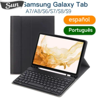 Case for Samsung Galaxy Tab S9 S9 Plus Bluetooth Keyboard Case for Samsung Galaxy Tab S9/S8/S7 Plus Cover with Wireless Keyboard