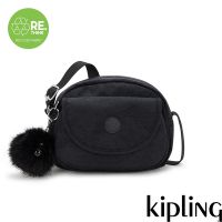 『貝殼包』Kipling 墨黑壓印翻蓋側背小包-STELMA