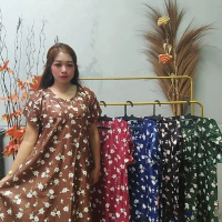 Daster Payung Busui Bahan Rayon Santung Dingin Kain Katun Nyaman Panjang Tidur Motif Santai