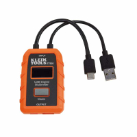 [4美國直購] Klein Tools USB功率計 ET920 USB-A和USB-C數字計 用於電壓 電流 容量 電阻
