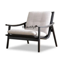 Italian Minimalist Single-Seat Sofa Chair Balcony Leisure Chair Living Room Light Luxury Fabric Sofa Chair
