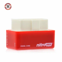 Red NitroOBD2 Chip Tuning Box Nitro OBD2 Performance Plug and Drive OBD2 Chip Tuning Works For Diesel Retail Box Fast Shipping