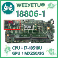 18806-1 With i7-10510U CPU Notebook Mainboard For DELL Inspiron 7591 7791 Laptop Motherboard CN: 0850TM