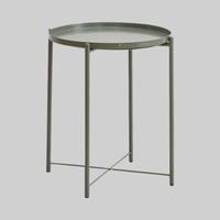 GLADOMA Round Side Table Single Tray โต๊ะข้าง เหล็ก สีเขียว