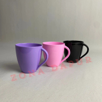(6 pcs) - Cangkir Semi Melamine Dinnerware 250 ml, Gelas Cangkir Plastik Tebal, Cangkir Mug Serbagun