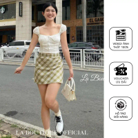 Chân váy Caro chữ A lưng cao La Boutique dễ thương Nữ