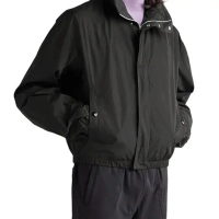 FLIGHT JAKET BOXY  | JACKET HARRINGTHON PARASUT HITAM Casual Outdoor Waterproof