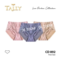 CD Wanita Sexy Tally 892 Tinggi SePusar  dan Tally 801 Standar Pinggang Semi Transparan Brokat Renda