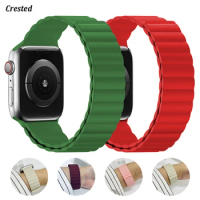Strap For Apple Watch Band 44mm 40mm 45mm 41mm 42mm 38mm Silicone magnetic Link Loop Bracelet iWatch Series 8 7 Ultra 3 5 6 SE