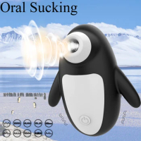 Penguin Clit Sucker Vagina Sucking Vibrator Female Clitoris Vacuum Stimulator Nipple Sex Toys for Adults 18 Women Masturbator