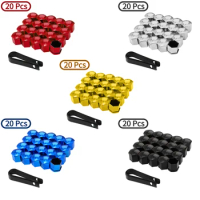 17/19MM 20Pcs Auto Hubs Screws Covers with Removal Tool Car Wheel Protector Nut Screw Bolt Covers Auto Trim Tyre Caps Car Stylin