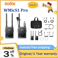 Godox WMicS1 Pro Camera-Mount Wireless Omni Lavalier Microphone System (514 to 596 MHz) PK Synco Boya Comica hollyland Mars400s