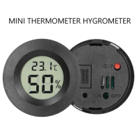 1PC Mini Round Electronic Thermometer Hygrometer Indoor Digital LCD Hygrometer Temperature Humidity Meter Household Merchandises