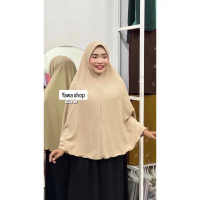 Yawa shop ผ้าคลุมกุลยะห์หน้านิ่ม ผ้าสลาฟ ทรงกลม XL ไม่มีคาง มีเชือก ขนาด XL สำหรับผู้หญิง