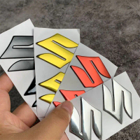 สติ๊กเกอร์ Suzuki 3D เหมาะสำหรับรถ S โลโก้รถและรถจักรยานยนต์ถังน้ำมันเชื้อเพลิง Suzuki Letter GSX250