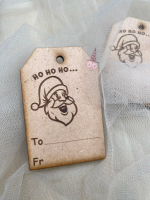 Hang Tag Natal Hiasan Hampers Acrylic Wood | Tag Christmas CH06