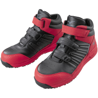 【MIZUNO 美津濃】防護鞋 輕量系列 寬楦 魔術帶式 塑鋼頭 工作鞋 黑紅 F1GA225609