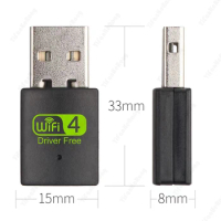 USB Wifi Adapter Wifi 4 Network Card 300Mbps Ethernet WIFI LAN Adapter Dongle Wireless Long Transmission Distance Wi-Fi Receiver