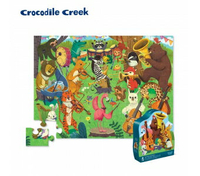 《美國 Crocodile Creek》大型地板拼圖-動物樂隊 36片 3+東喬精品百貨