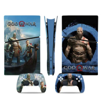 Game God of War New PS5 Slim Digital Skin Sticker Protector Decal Cover for Console Controller PS5 Slim digital Sticker Vinyl