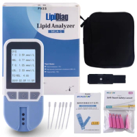 4 in 1 Lipid Profile Meter Total Cholesterol Triglyceride High Low Density Lipoprotein Test Analyzer ZSK System Monitor