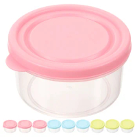 24 Pcs 150ml Round Mini Crisper Freezer Box Kitchen Plastic Container Storage Box Baby
