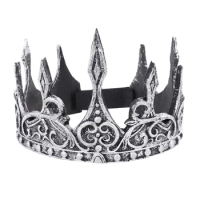 King Crown Foam Royal Men Crown Prince Tiara Halloween Crown Headdress Medieval King Crown Antique Tiara Headband