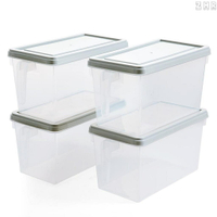 全新 （超值4入組）防串味冰箱保鮮盒4入組 大號塑料透明冰箱收納盒 五穀雜糧收納盒