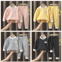 Hàng Quảng Châu - Bộ Nỉ Bông Họa tiết Kẻ cúc cài vai cho bé yêu từ 6-14kg - Q21