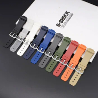 Resin Watch Strap For Casio g-shock DW-6900/5610 Bracelet Wristband 16mm Convex Interface TPU Rubber Watchband Belt Accessories