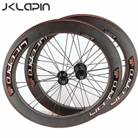 JKLapin AERO Carbon Wheels 20 Inch 406 451 349 Disc V Brake Wheelset Circle High 40mm F20 R24 Sealed Bearing For 8-11 Speed Rims