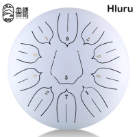 Hluru Glucophone Steel Tongue Drum 10 Inch 11 Notes D Tone Music Drum Ethereal Drum Yoga Meditation Percussion Instrument