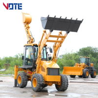 Ultra-Durable Mini Backhoe Loader Diesel Type 1 2 3 Ton Garden Construction Machinery Enclosed Cab