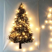 【Chill Outdoor】買一送三 聖誕樹背景裝飾掛布 L號 150x200cm(掛布 掛畫 背景布 拍攝布景 裝飾 耶誕掛布)