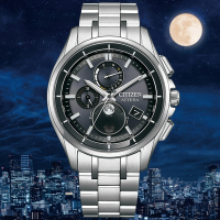 CITIZEN星辰 GENT S系列 光動能 月相 鈦金屬電波腕錶 禮物推薦 畢業禮物 41.5mm/BY1001-66E