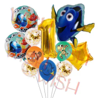 Finding Nemo Balloon Birthday Party Decoration Supplies Latex Ballon Clownfish Backdrop Home Garden Baby Shower
