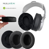 NULLKEAI Replacement Thicken Leather Velvet Earpads For Bose QC35 QC35II QC15 QC2 QC25 AE2 AE2I Headphones